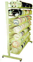 photo of free standing reel rack posts